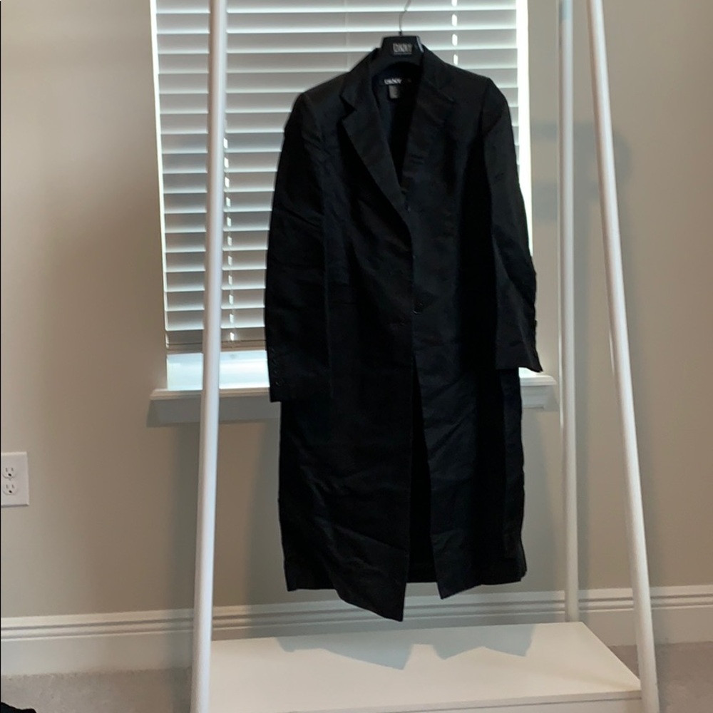 Out on the night trench coat